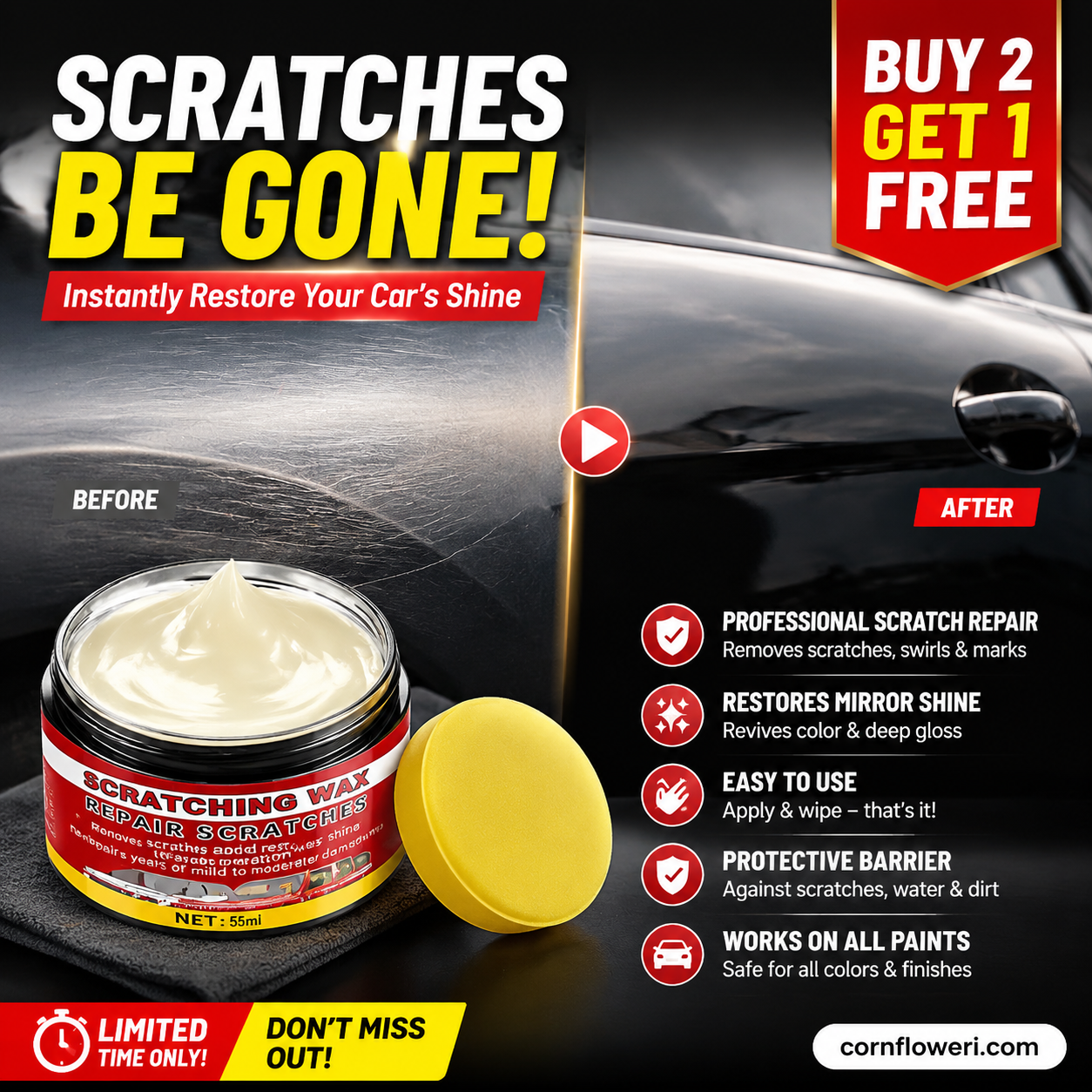 🔥Ultimate Car Scratch Remover Wax
