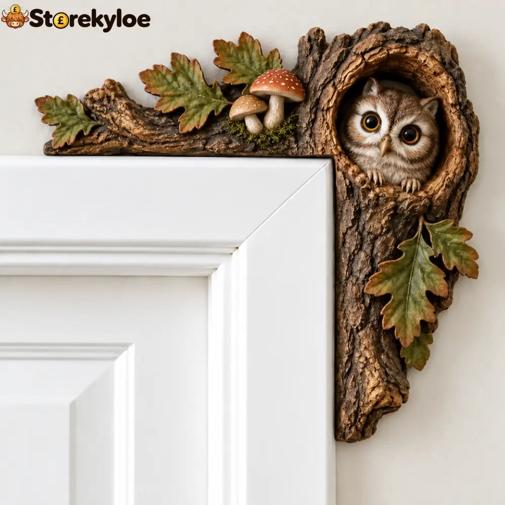 Woodland Animal Door Frame Corner Ornament Cute Wooden Door Topper Decor